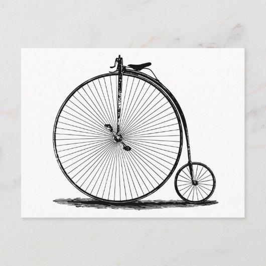 oude fiets |19e eeuwse penny farthing l  briefkaart (Voorkant)