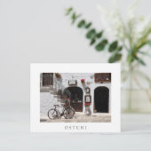 Oude fiets en winkel in Apulië Briefkaart (Staand voorkant)