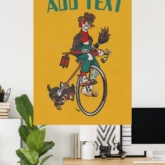 Oude fiets, voeg tekst Poster toe (Thuiskantoor)