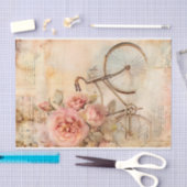 Oude Fietsdesign, Retro Fietskunst Print Tissuepapier (Craft)