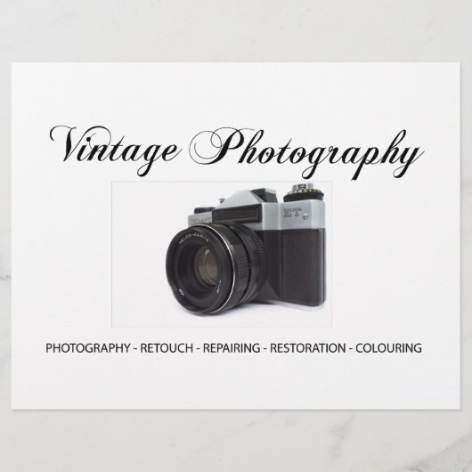 Oude filmcamera flyer (Voorkant)