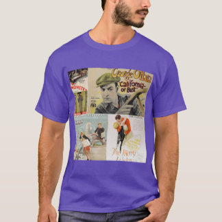 Oude films beeldmontage 5 vintage t-shirt