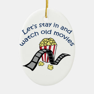 Oude films bekijken keramisch ornament
