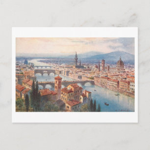 Oude Florence stadsgezicht Briefkaart