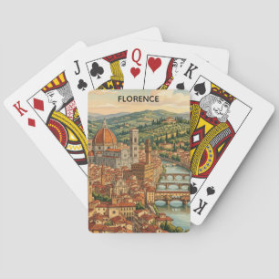 Oude Florentie Italië Toscane Stadsgezicht Pokerkaarten