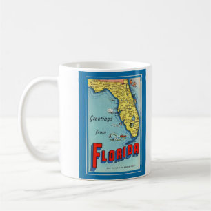 oude Florida kaart Briefkaart Mok