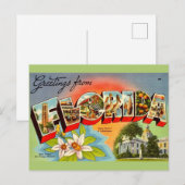 Oude Floridaanse Groet Briefkaart (Voorkant / Achterkant)