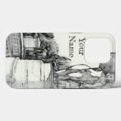 Oude fontein in het park met beeldhouwjongen Case-Mate iPhone case (Achterkant (horizontaal))