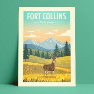 Oude Fort Collins Colorado Briefkaart