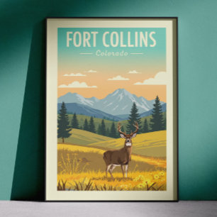 Oude Fort Collins Colorado Poster