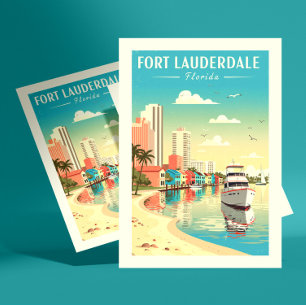 Oude Fort Lauderdale Florida Briefkaart