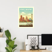 Oude Fort Wayne Indiana Poster (Thuiskantoor)
