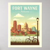 Oude Fort Wayne Indiana Poster (Voorkant)