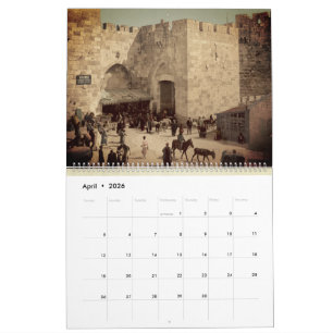 Oude foto Heilige Land Geschenk voor waardering va Kalender