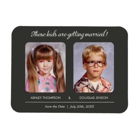 Oude foto Save the Date Magnets Magneet (Horizontaal)
