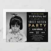 Oude foto Sweet 16 Uitnodigingen (Voorkant / Achterkant)