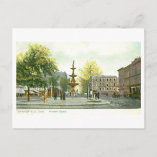 Oude Fountain Square, Springfield, Ohio Briefkaart