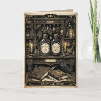 Oude Franse Apotheek Halloween Kaart