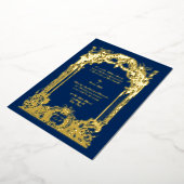 Oude Franse Barok Rococo Bruiloft Folie Uitnodiging (Gedraaid)