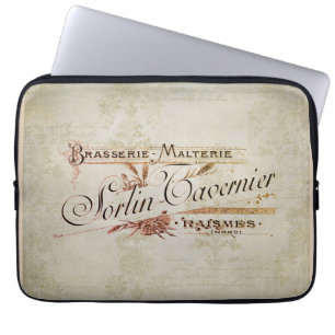 Oude Franse brouwerijreclame Laptop Sleeve