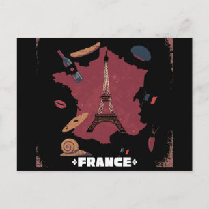 Oude Franse Eiffeltoren Parijs Kaart