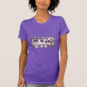 Oude Franse Wijnlabel Landelijk Wijngaard T-shirt