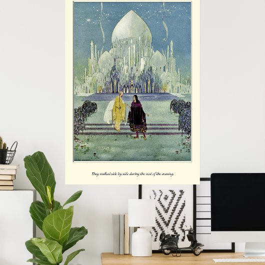 Oude Franstalige tapijten: Ze lopen zij aan zij Poster (Thuiskantoor)