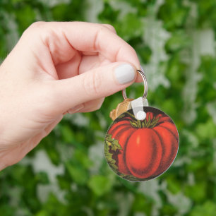 Oude Fruitkrat Label Kunst, Wayne Co Tomaten Sleutelhanger