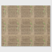 Oude Fum Fum Fum kerstliedtekst afdruk Cadeaupapier (Vlak)