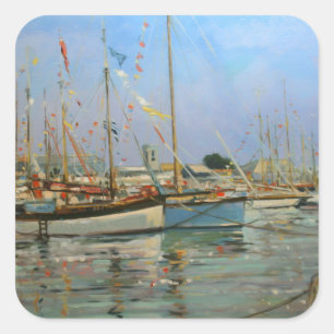 Oude Gaffers Yarmouth Isle of Wight 2011 Vierkante Sticker