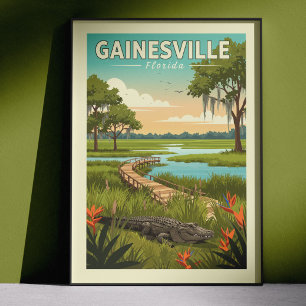 Oude Gainesville Florida Poster