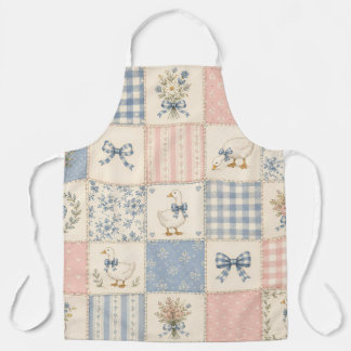 Oude Gans Landelijke Cottage Patchwork Dekbed Schort