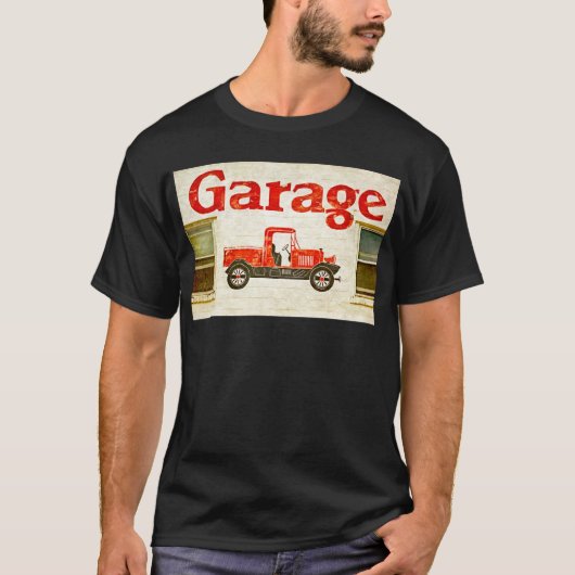 Oude garage t-shirt (Voorkant)