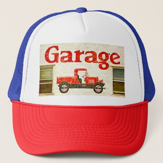 Oude garage trucker pet (Voorkant)