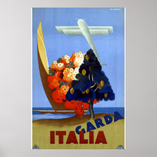 Oude Garda Italië Europa Lucht Reis Poster
