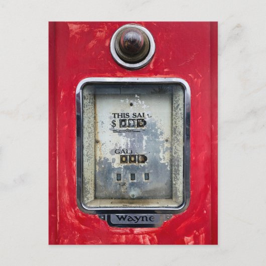 Oude gaspomp briefkaart (Voorkant)