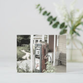 Oude gaspomp briefkaart (Staand voorkant)