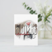Oude gaspomp - route 66 briefkaart (Staand voorkant)