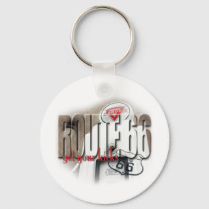 Oude gaspomp - route 66 sleutelhanger