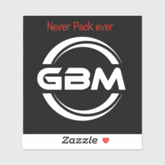 Oude gbm-sticker met motto sticker
