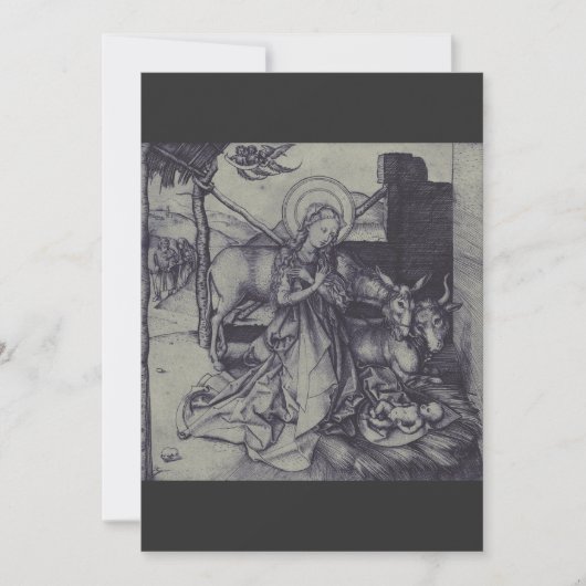 Oude Geboorte scène van Jezus Christus Kaart (Voorkant)