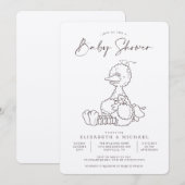 Oude Geboortekaart Baby Shower Uitnodiging voor Bi (Voorkant / Achterkant)