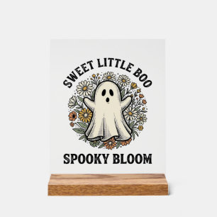Oude Geest Bloemig Schattig Halloween Boe Boeket_1 Acryl Bord