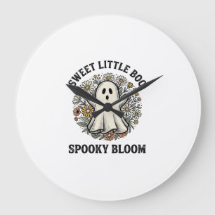 Oude Geest Bloemige Schattige Halloween Boe Boeket Grote Klok