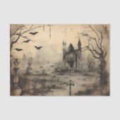 Oude Geest Huis Halloween Decoupage Tissuepapier (Voorkant)