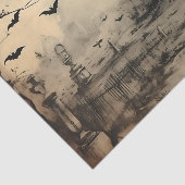 Oude Geest Huis Halloween Decoupage Tissuepapier (Detail)