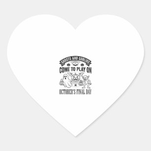Oude geesten en spoken Halloween shirt ontwerp_ Hart Sticker