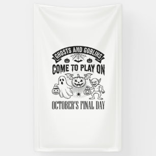 Oude geesten en spoken Halloween shirt ontwerp_ Spandoek