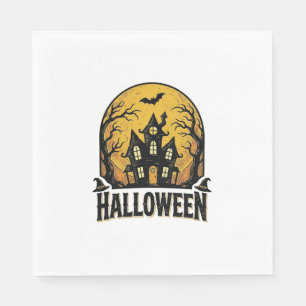 Oude Geestenhuis Halloween T-shirt Ontwerp_1 Servet