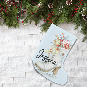 Oude gefaseerde ijskap-Schaats - Aangepaste stopze Kleine Kerstsok